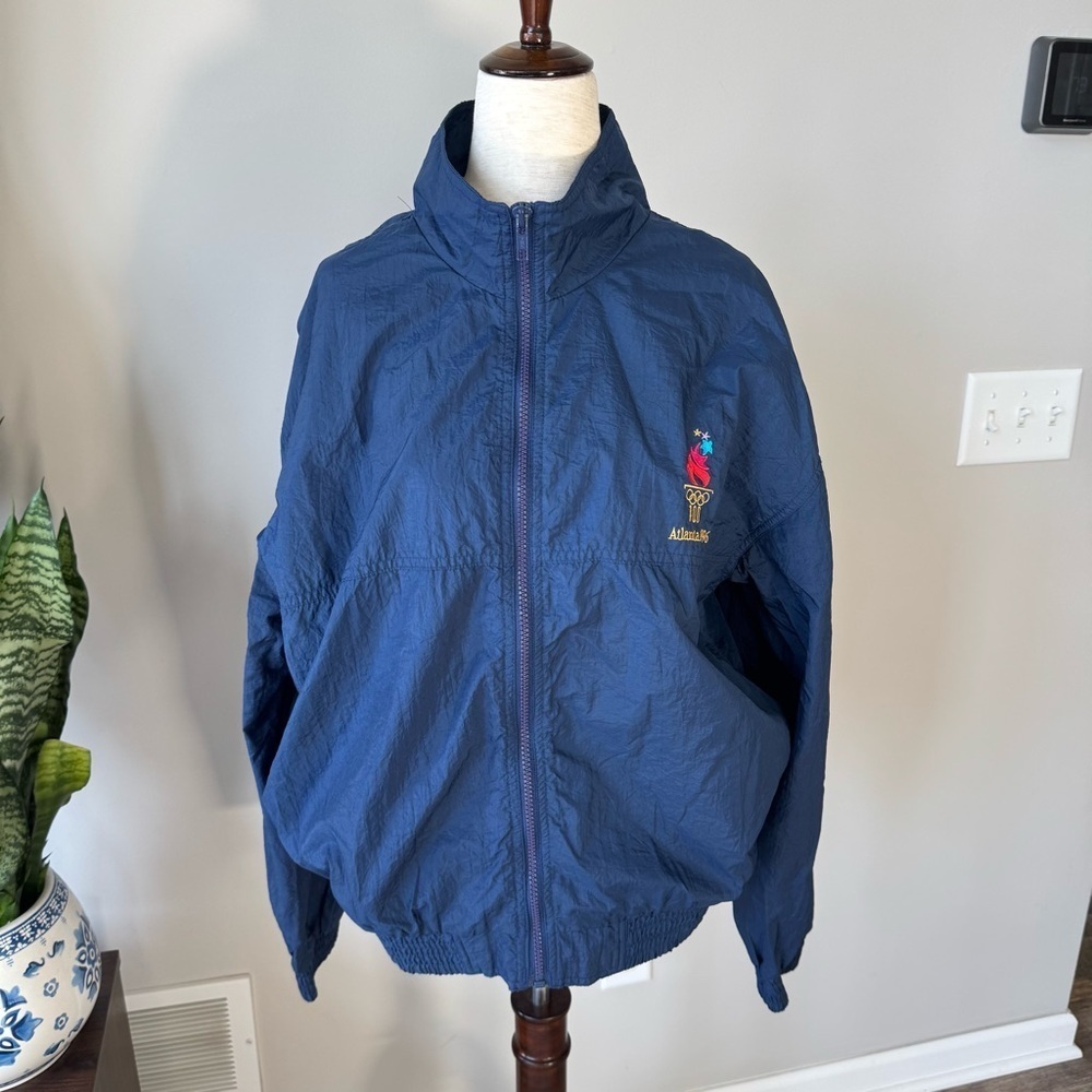 Vintage! Speedo 1996 Atlanta Olympics Swishy Windbreaker Jacket - Navy